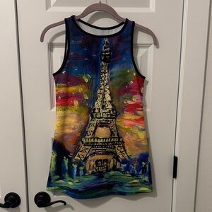 Colorful Eiffel Tower Tank Dress